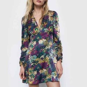 Zara multicoloured floral dress